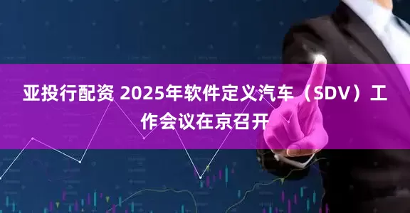 亚投行配资 2025年软件定义汽车（SDV）工作会议在京召开